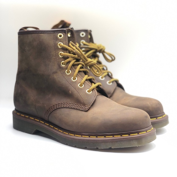 Dr. Martens Shoes | Dr Martens 11822 Tan Brown Leather Boots Mens Sz 9 | Poshmark